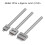 Perforated Leather Craft Tools 3Pcs Silver Durable DIY 6mm Kit 9
