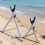 Support de canne à pêche pliable à configuration rapide, en 4