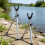 Support de canne à pêche pliable à configuration rapide, en 5