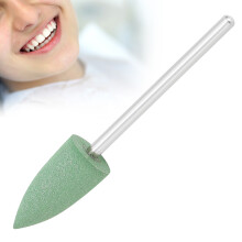 240 Grit Silicone Rubber Dental Polishing Burs Green Stainless Steel Drills