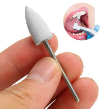240 Körnung Silikon-Gummi-Polierfräser für Dental, weiß, Silber, Bohrer