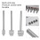 Durable Leather Perforated Tool Kit 3Pcs Silver 4mm Quick DIY Setup 3