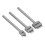 Durable Leather Perforated Tool Kit 3Pcs Silver 4mm Quick DIY Setup 1