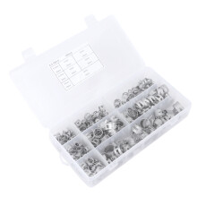 160 Stück Silberfarben Edelstahl-Schlauchklemmen 304 | Größen 6,5 mm–18 mm