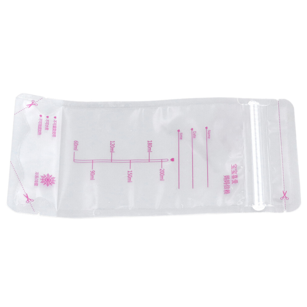 30 Pack Breastmilk Storage Bags 200ml Double Sealed Baby Feeding Freezer