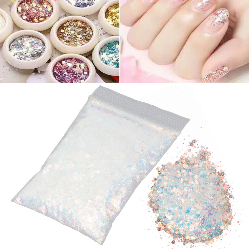 50g Nail Glitter Sequin Flakes Sparkling Nail Art Decoration YJ02