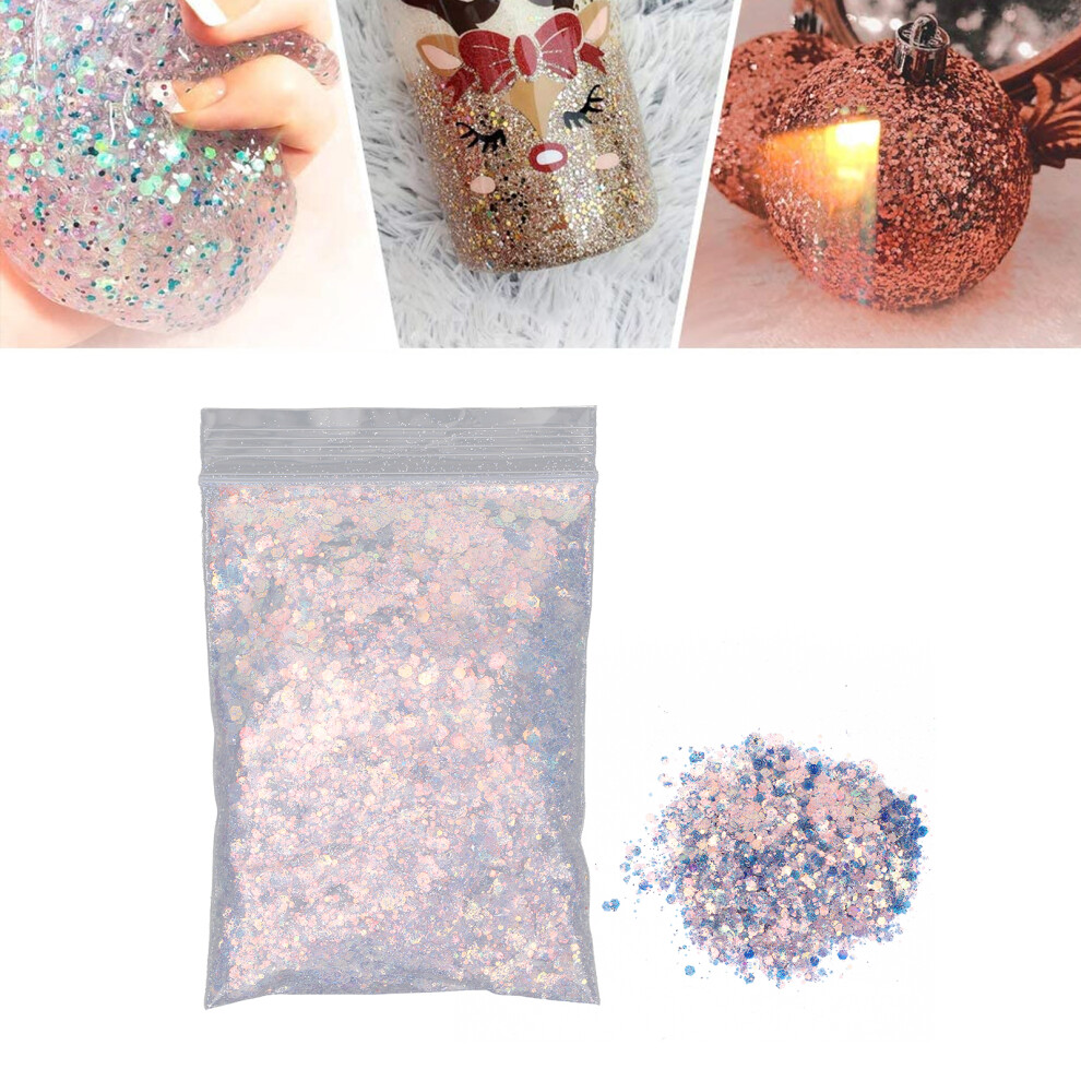 50g Nail Glitter Sequin Powder Sparkling Nail Art Decoration YJ04