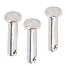 50 Stück M6x25 mm 304 Edelstahl Rundbolzen mit Flachkopf, silber