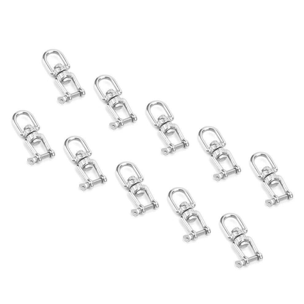 10Pcs Stainless Steel Rotating Snap Hooks M5, 130Kg Safe Load 5041391020425
