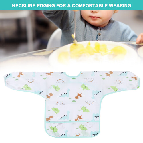 Childrens Long Sleeve Painting Apron Blue 2