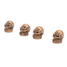 4Pcs Skull Style Tire Valve Stem Caps for Car Truck Bike Bronze
