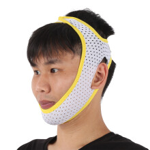 Breathable Mesh Anti‑Snoring Chin Strap for Adults, Yellow, 16-18g