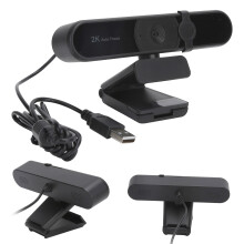 C55A 2K HD USB Webcam with Microphone, 4MP 2560x1440, Black
