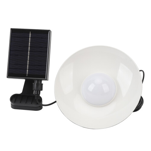 Solar Umbrella Light LED 1.2W Clip-On White USB Charger, Remote Control