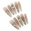 (S) 10PCS Flash Cat Eyes Press-on Nails 8