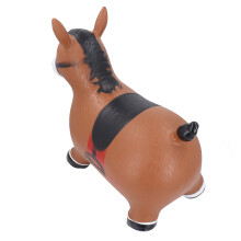 Bouncy Horse Hopper Toy for Kids 55x50x25cm Brown Inflatable Jumping Ride