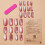 ROCKROK24 τεμάχια/κουτί Ροζ ψεύτικα νύχια Cat Eye Press on Nails Μεσαία τετράγωνα νύχια Stick on 4