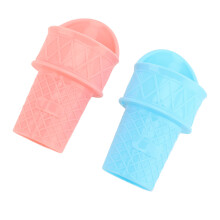 2PCS PP Reusable Ice Cream Cone Cups, Pink & Blue, 100x53mm