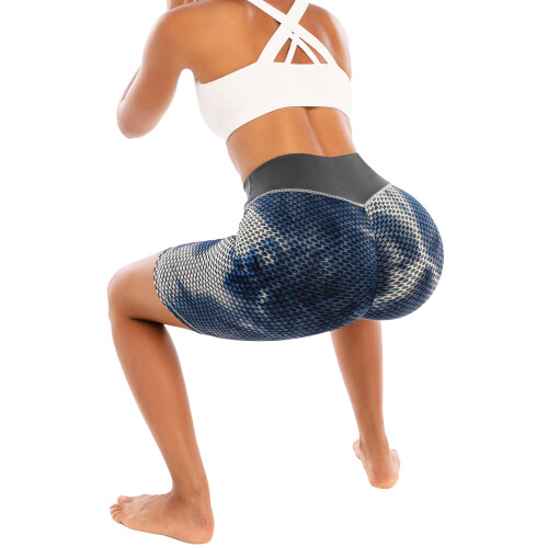 Σορτς γιόγκα με ψηλή μέση για γυναίκες, σορτς γυμναστικής για άρση γλουτών, κολάν, 2