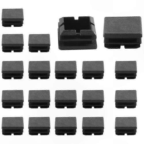 Συσκευασία 20 τετράγωνων σωλήνων 25x25mm με καπάκι άκρου για πόδια τραπεζιο 1