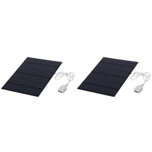 2X 3.5W 6V Solar Panel with USB Cable Outdoor Portable  Solar Panel Battery Charger