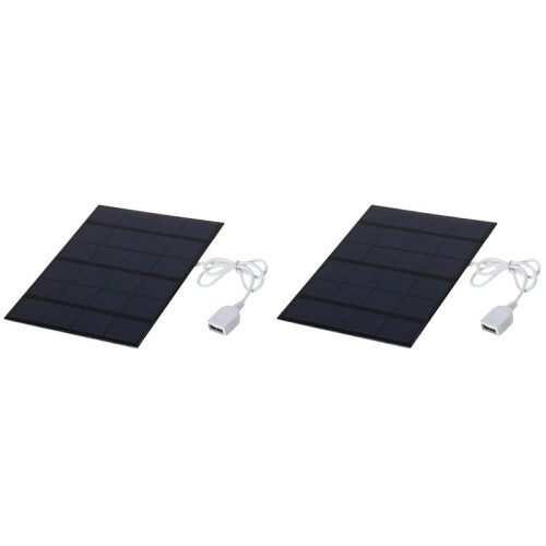 2X 3.5W 6V Solar Panel with USB Cable Outdoor Portable  Solar Panel Battery Charger