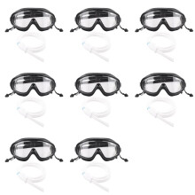 8X Waterstofbril Oogmasker Waterstofzuigmasker Koelbril Waterstofgenerator Inhalatiemachine Accessoires Zwart