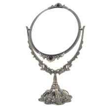 European Vintage Bronze Double-Sided MakeUp Mirror for Bathroom & Bedroom