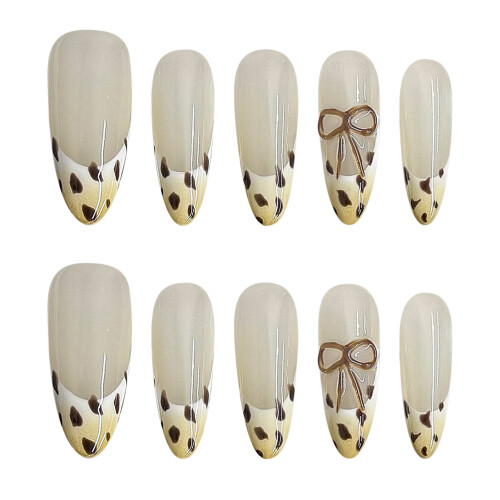 (S) Leopard Print Press On Nails - DIY Manicure 2