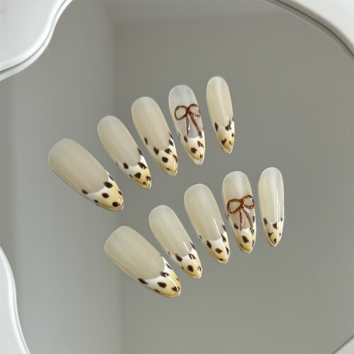 (XS) Leopard Print Press-on Nails, DIY Home Manicure 2
