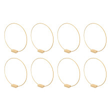 15 Pcs Gold Metal Floral Hoop Wreath Rings with Wooden Base Wedding Centerpiece
