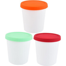 3 Stuks Ijsbekers, Diepvriesbakjes voor Zelfgemaakte Desserts, Herbruikbare Opbergdozen voor Familiebijeenkomsten en Picknicks