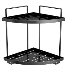Black Corner Bathroom Counter Organizers Storage Shelf for Fridge Home Home Storage Accessories
