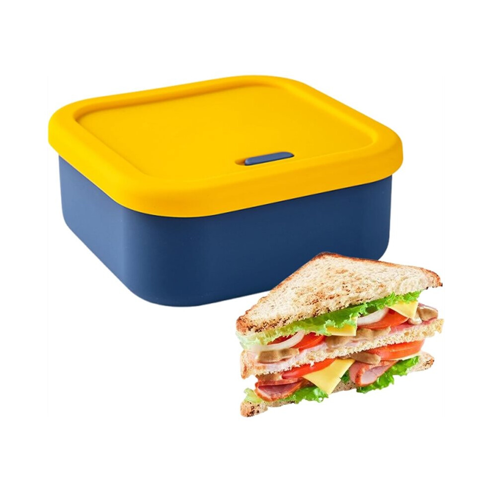 Tauoh Silicone Containers With Lids - Airtight Lunch Box With Exhaust Valve,Freezer Storage Containers,For Fruit Salad Home