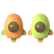 Rotating Cat Mint Toy Flying Disc Style Kitten Self Fun Relaxation and Teasing Cat Toy 2pcs