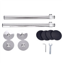 Verstelbare Onderbouw Wastafelsteunpoten, 2 Stuks Roestvrijstalen Beugels met Antislipmat, 43-75 cm voor Keuken en Badkamer