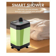 Camping Shower Pump RV Outdoor Shower Kit Camp Shower Screen Intelligent Digital Display Adjustable 6000mAh Shower Kit