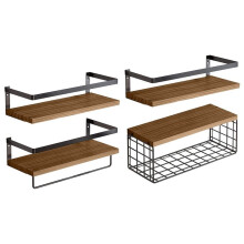 4-Teiliges Schwebendes Regal, Badezimmer-Organizer und Aufbewahrung, Bücherregal, Zimmer-, Heim- und Klassenzimmer-Dekoration