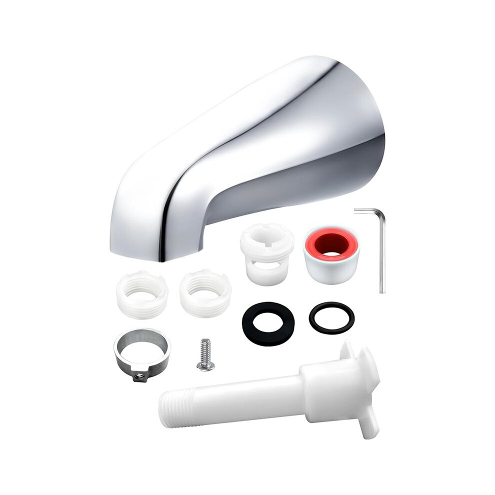 Photos - Other Bathroom Accessories Universal Tub Spout with 5 in 1 Adapter Bathtub Faucet Replacement Without Diverter Fits 1/2 Inch, 3/4 Inch IPS Thread