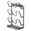 No Drilling Kitchen Rack - Wall/Countertop 2-in-1, Holds Lids/Boards/Utensils,  Waterproof, Adjustable Height 2