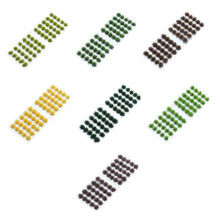 7PCS 5mm Artificial Grass Tufts Miniature Grass Bushes Plant Cluster Multi-Terrain Simulation Model Sand Table Scene