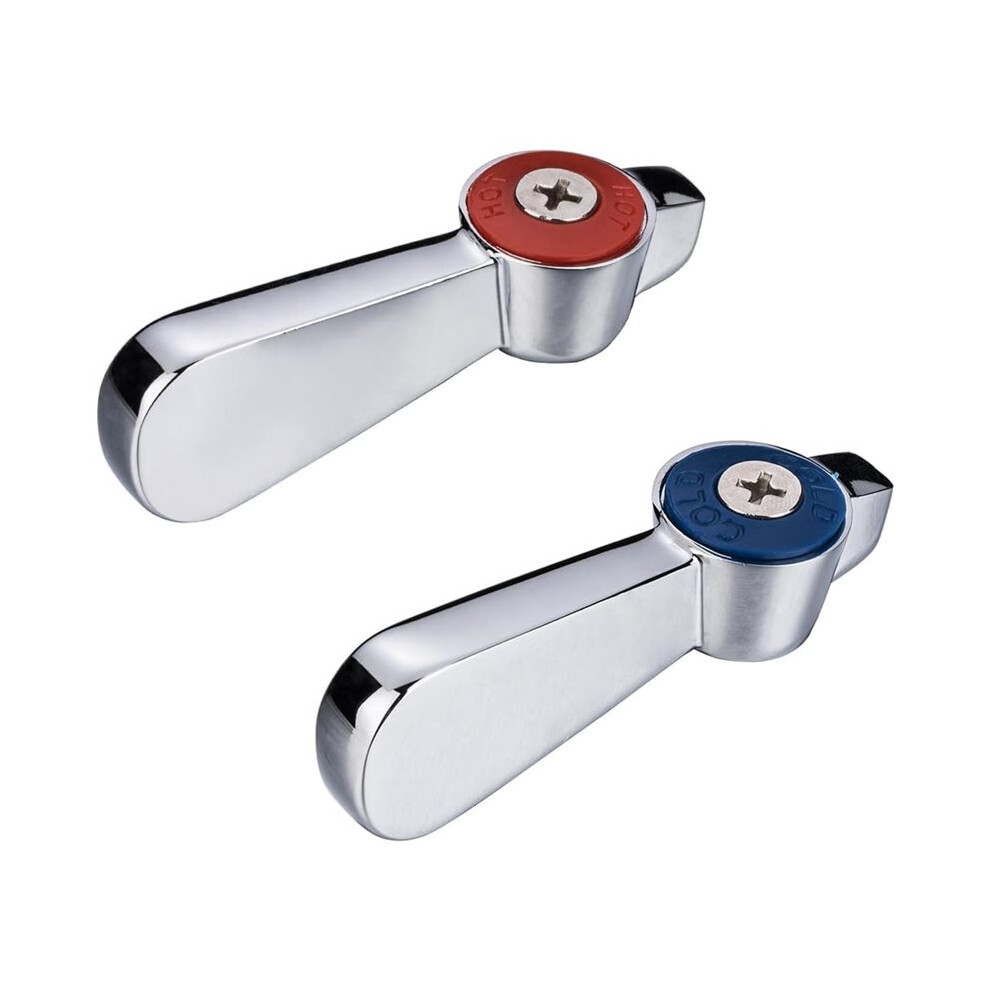 Faucet Parts Kitchen Faucet Handle Replacement Kit - 2 Pack Lever Handles 0.43" Round Stem Hole For Kitchen, Laundry 4713630055369