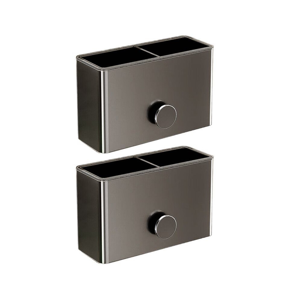 Aluminum Toothbrush Holder Wall Mounted - Space-Saving Bathroom Organizer For Toothbrush, Toothpaste 6032890518864