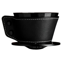 Meteorite Dripper Aluminum Pour over Coffee Maker Coffee Dripper for 1-2 Cups Leather Cover Fit Cake Filter Paper