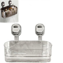 Suction Storage Box, No-Drill Bathroom Suction Storage Box - Large Capacity for Bathroom, Kitchen (Gray) B