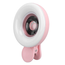 15X Macro Lens with LED Flash & Fill Light Pink for Smartphone