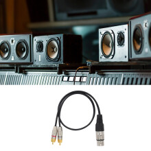 XLR weiblich zu 2 RCA männlich Audio-Konverterkabel 3m für Heim- und professionelle Nutzung