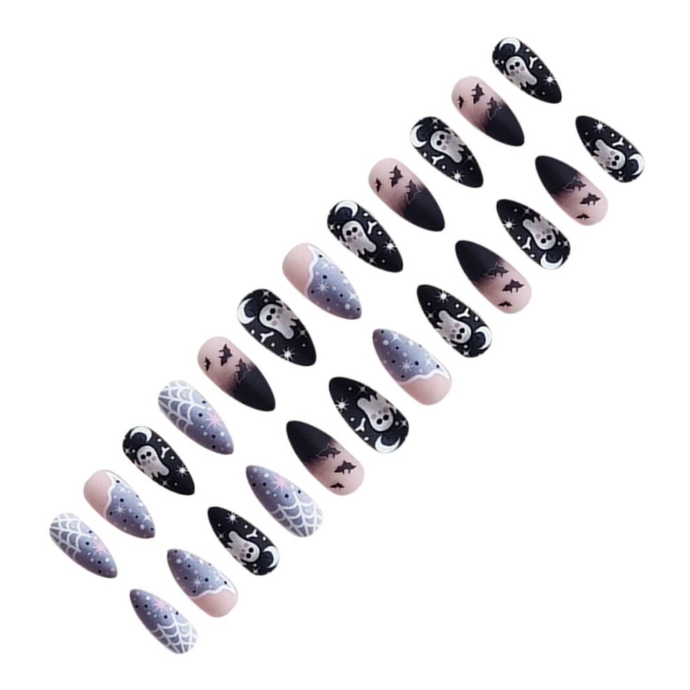 Roc-Electron Ghost Printed Matte Press-On Nails - Salon Supply