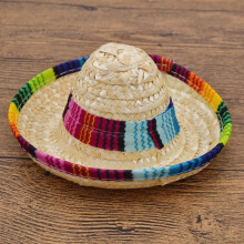Colorful Edging Sun Hat for Pets Wide Brim Dog Cat Photo Prop UV Shade