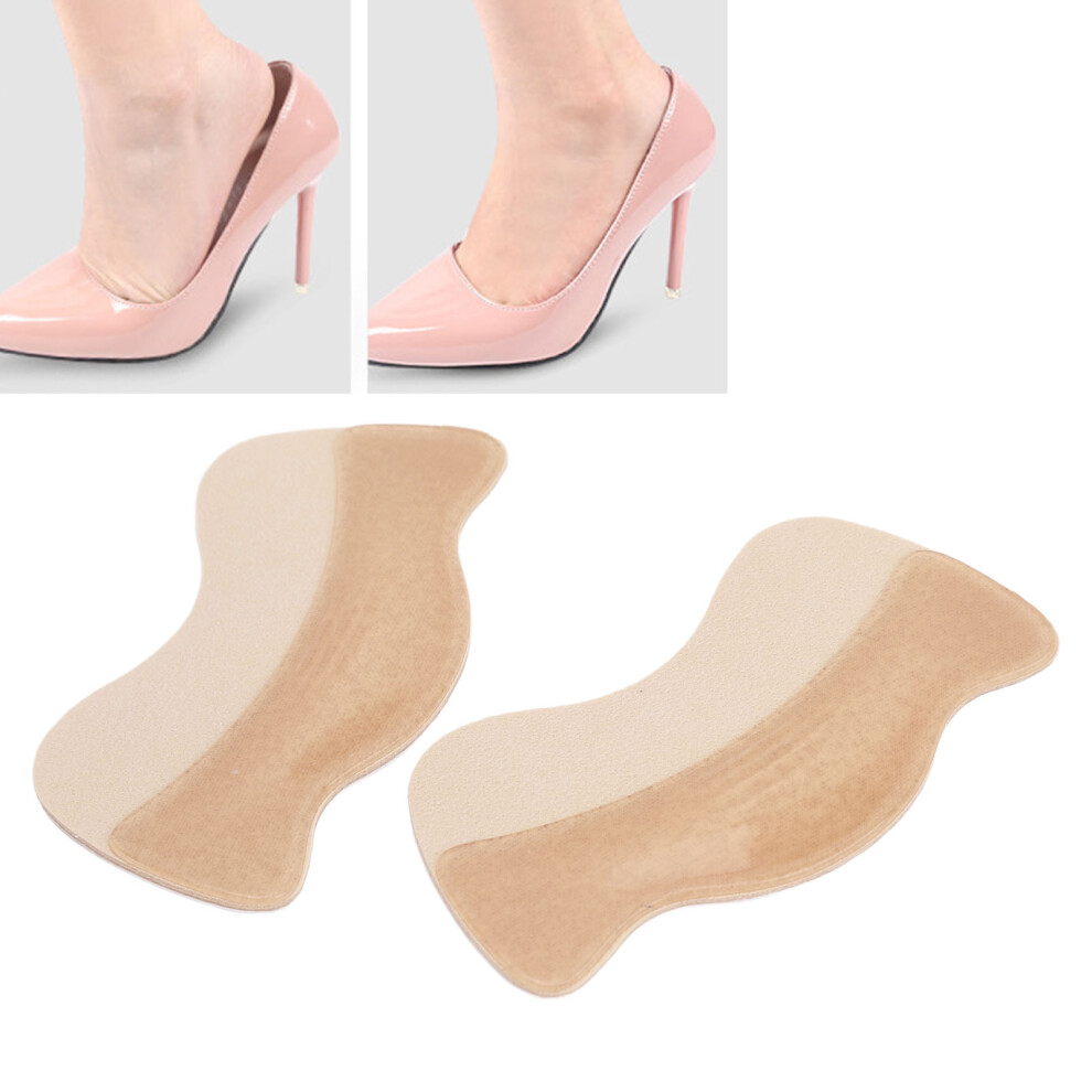 4 Pairs Apricot Moon Shaped Heel Cushions Self Adhesive Soft Inserts